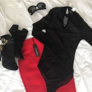 NWT Fashion Nova mesh bodysuit